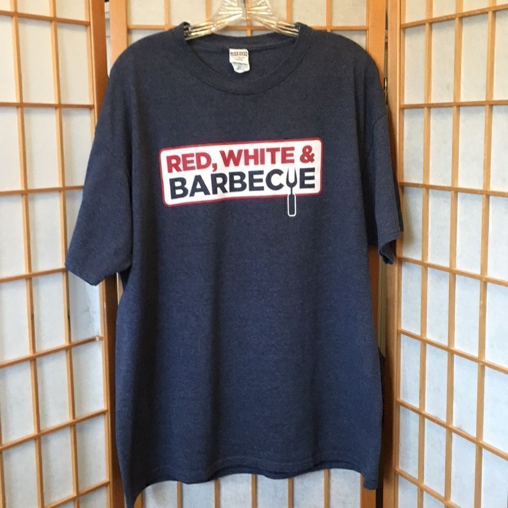 Jerzees Tee with Red, White & Barbecue Graphic